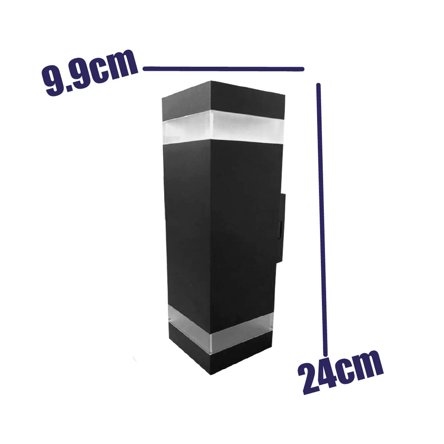 Arbotante LED Exterior Prisma Cuadrado 18W  3 Tonos de Luz  IP65 Negro -LUMMI