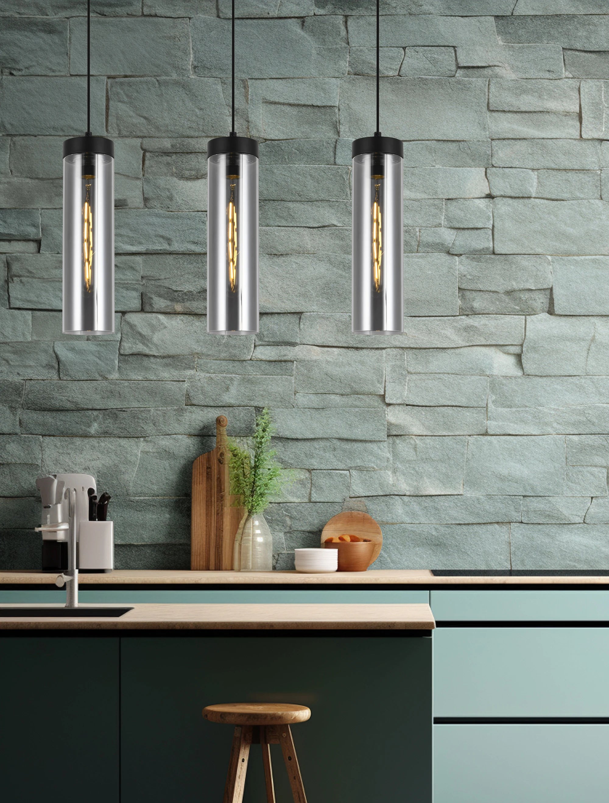 Lámpara Colgante ACCETTA , Cristal Transparente, E27 LED 4W 3000K, Estilo Decorativo - 2G Iluminación