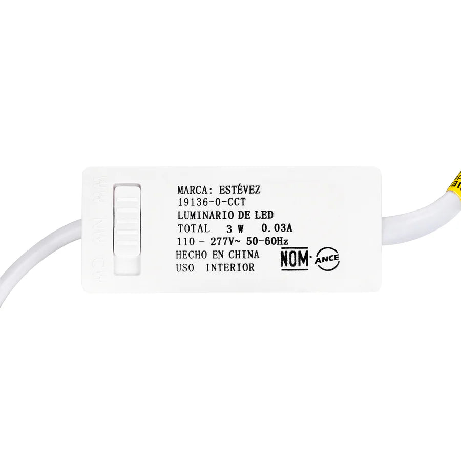Lámpara LED de Sobreponer 18W 6 Pulgadas Luz Ajustable CCT 110-277V - ESTEVEZ