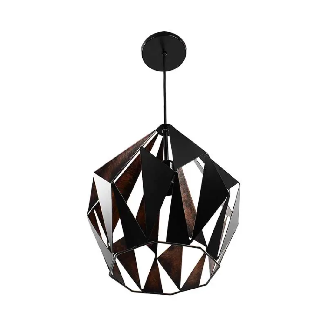 Lámpara de Techo Tipo Campana Negro con Interior Dorado – Modelo MX-CL7025/N/D | MAXXI