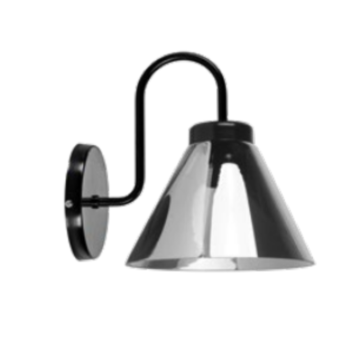 Lámpara de Pared Arbotante con Pantalla de Vidrio Soplado Degradado base negra - Maxxi