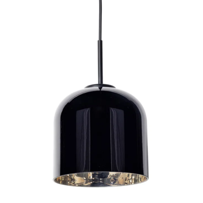 Lámpara Colgante Negra de Vidrio Soplado Ø17x17 cm, Altura 120 cm – Base E27 | MAXXI