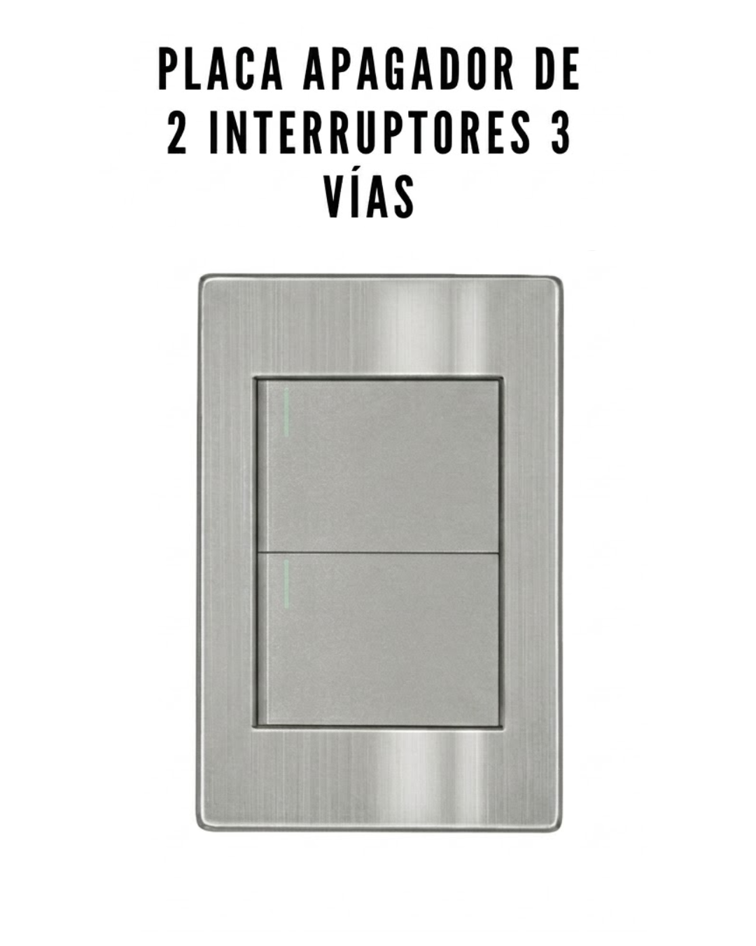 Placa con 2 Apagadores de 3 Vías (Escalera) Gris - ARTLITE