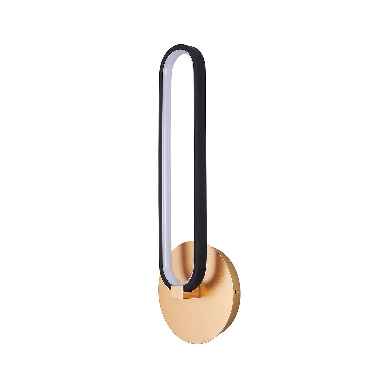 Lámpara LED Pared Negra y Base Oro – 2G