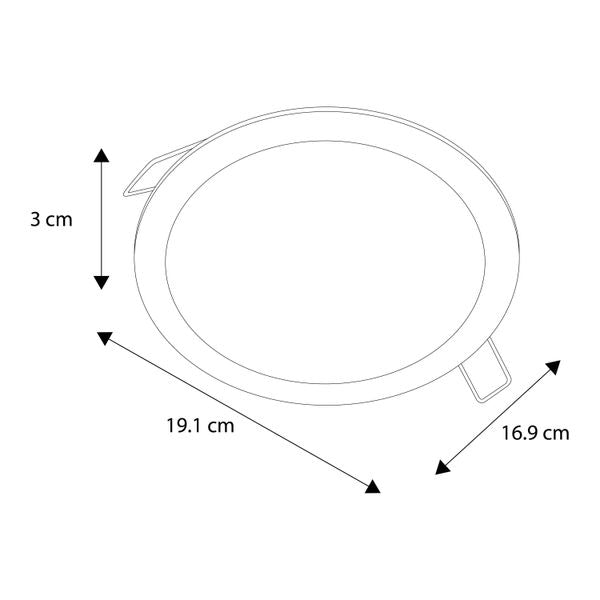 Lámpara LED Flat Empotrable 12W 6" CCT (3000K-6500K) Blanco - ESTEVEZ