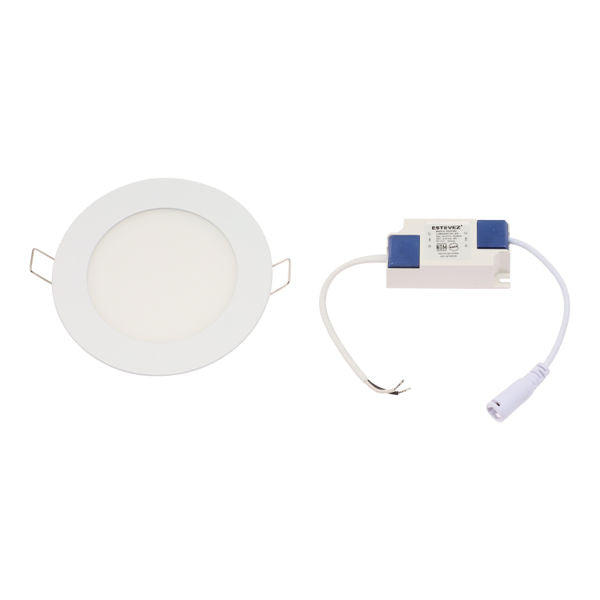 Lámpara Panel LED Flat 6W 5" Multitono CCT 110-277V Blanco - ESTEVEZ