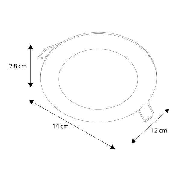 Lámpara Panel LED Flat 6W 5" Multitono CCT 110-277V Blanco - ESTEVEZ