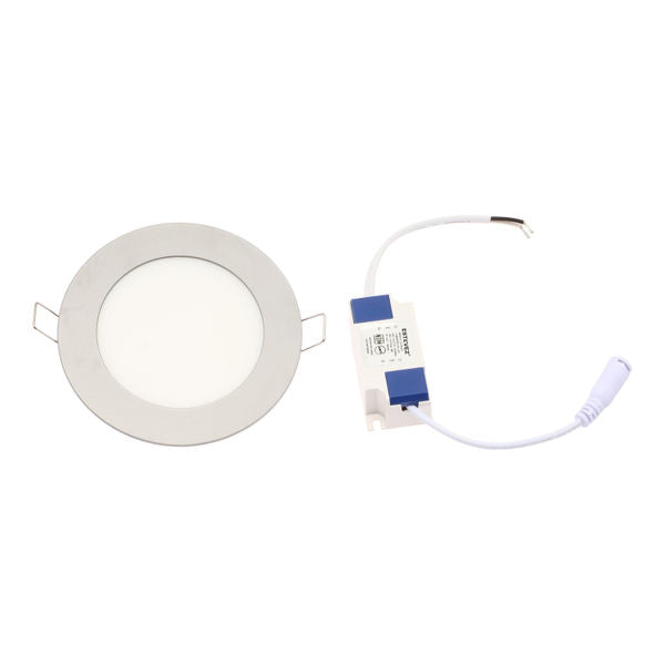 Lámpara LED Flat Empotrable 6W 5" CCT (3000K-6500K) Níquel - ESTEVEZ