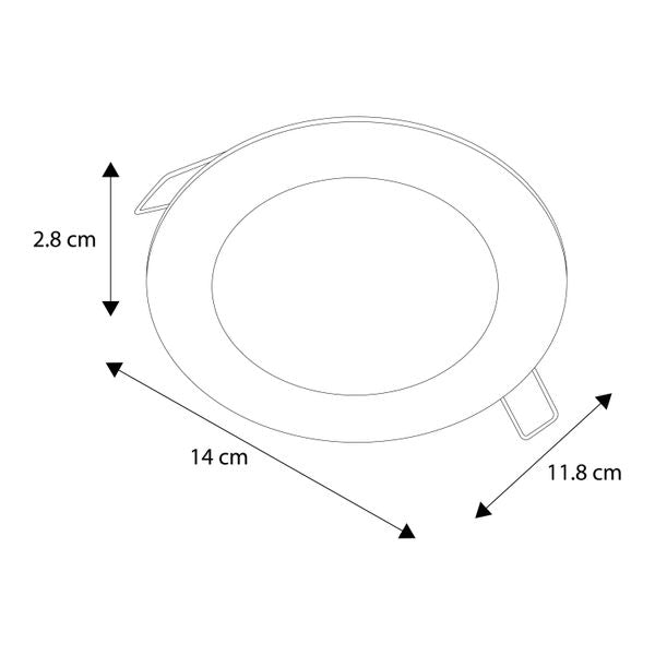 Lámpara LED Flat Empotrable 6W 5" CCT (3000K-6500K) Níquel - ESTEVEZ