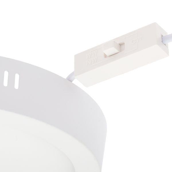 Lámpara LED Techo Sobreponer 12W Redonda Blanca CCT 110-277V - ESTÉVEZ