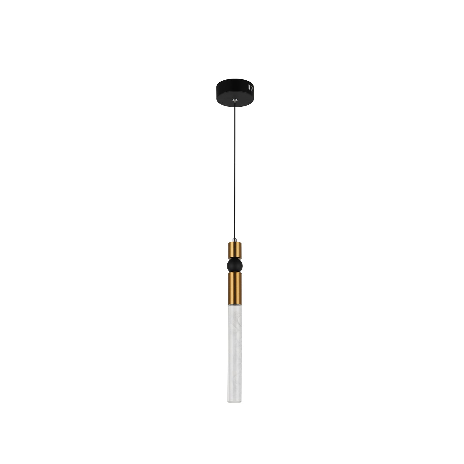 Lámpara LED Colgante 1 Luz Negro y Oro – 2G