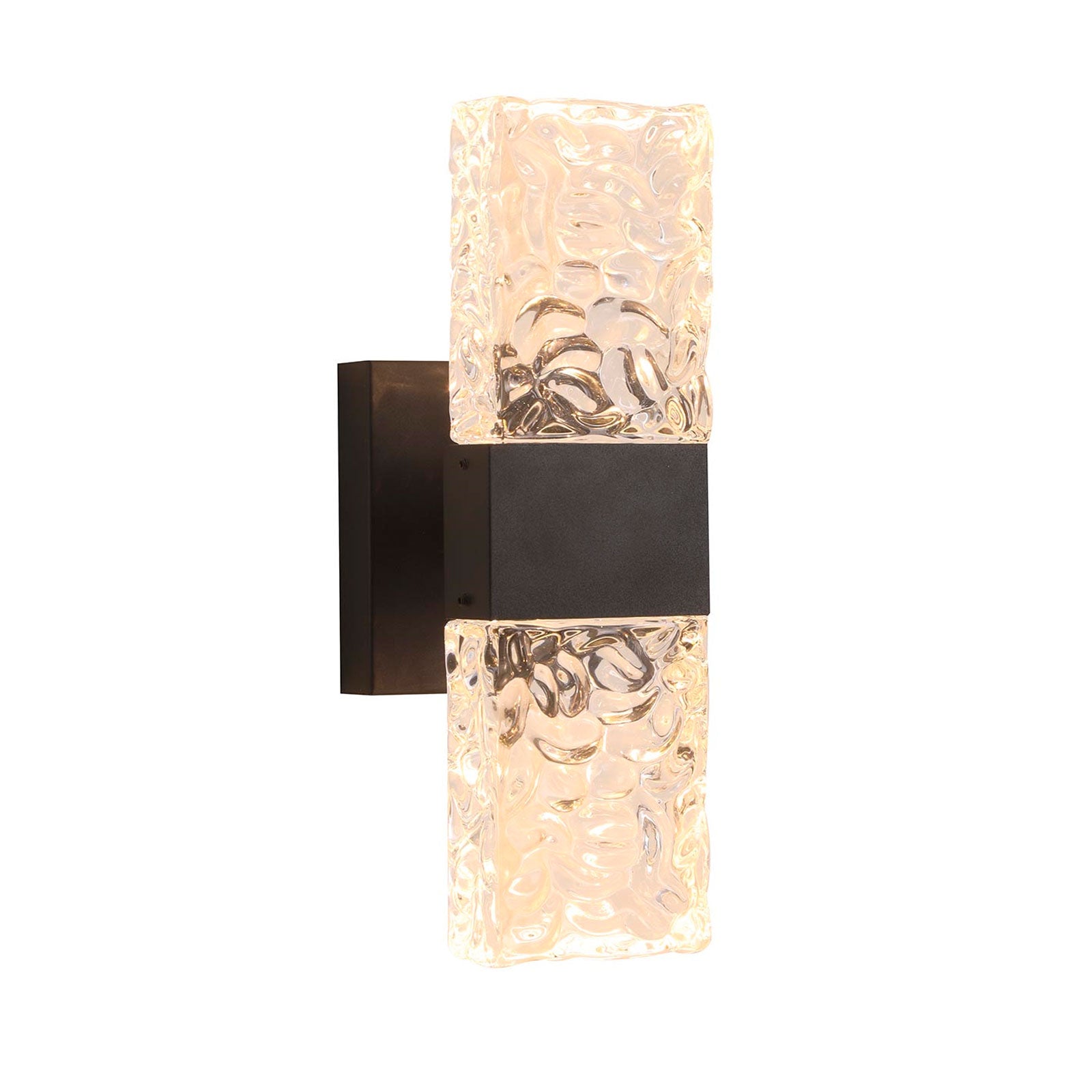 Lámpara de Pared Negra y Cristal - 2G