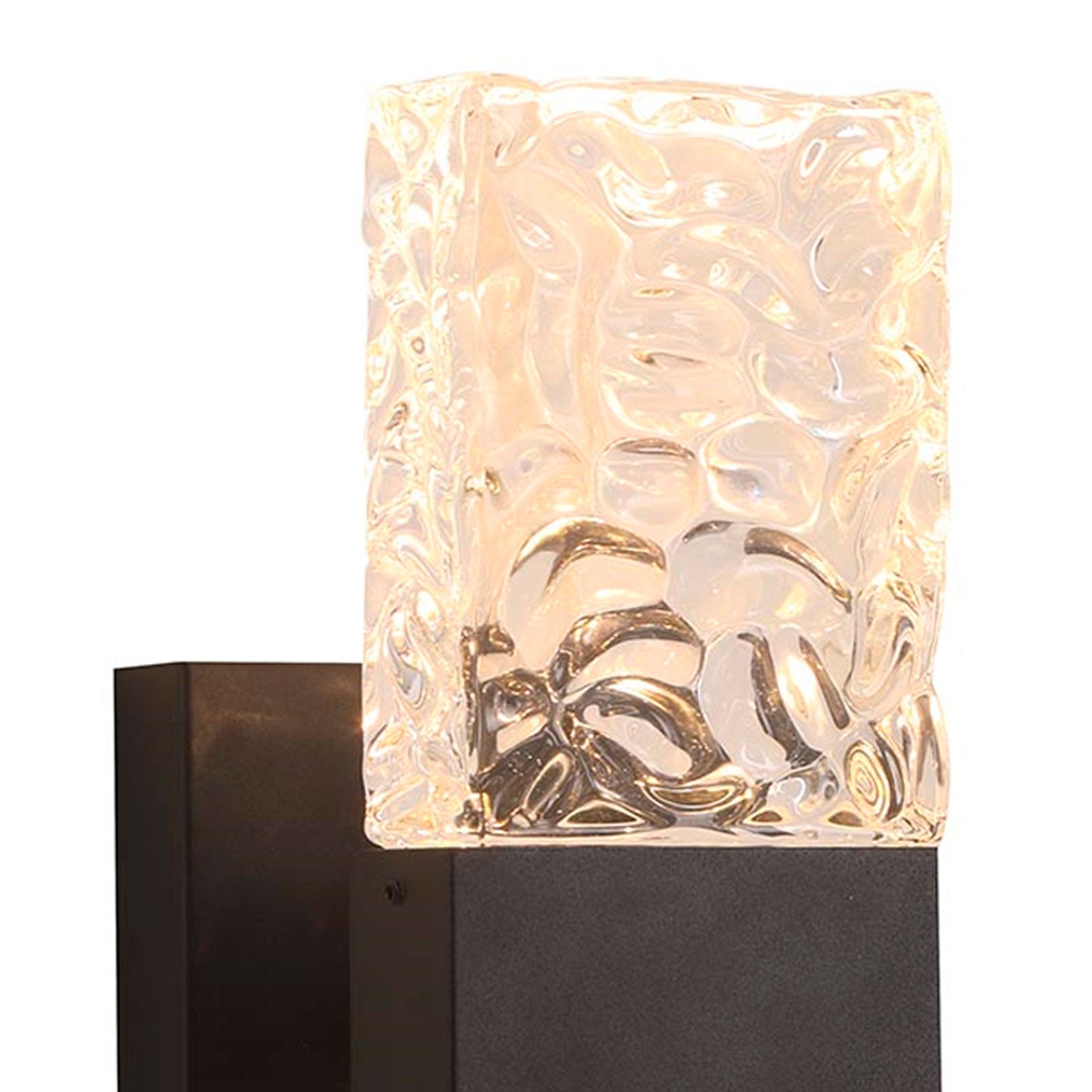 Lámpara de Pared Negra y Cristal - 2G