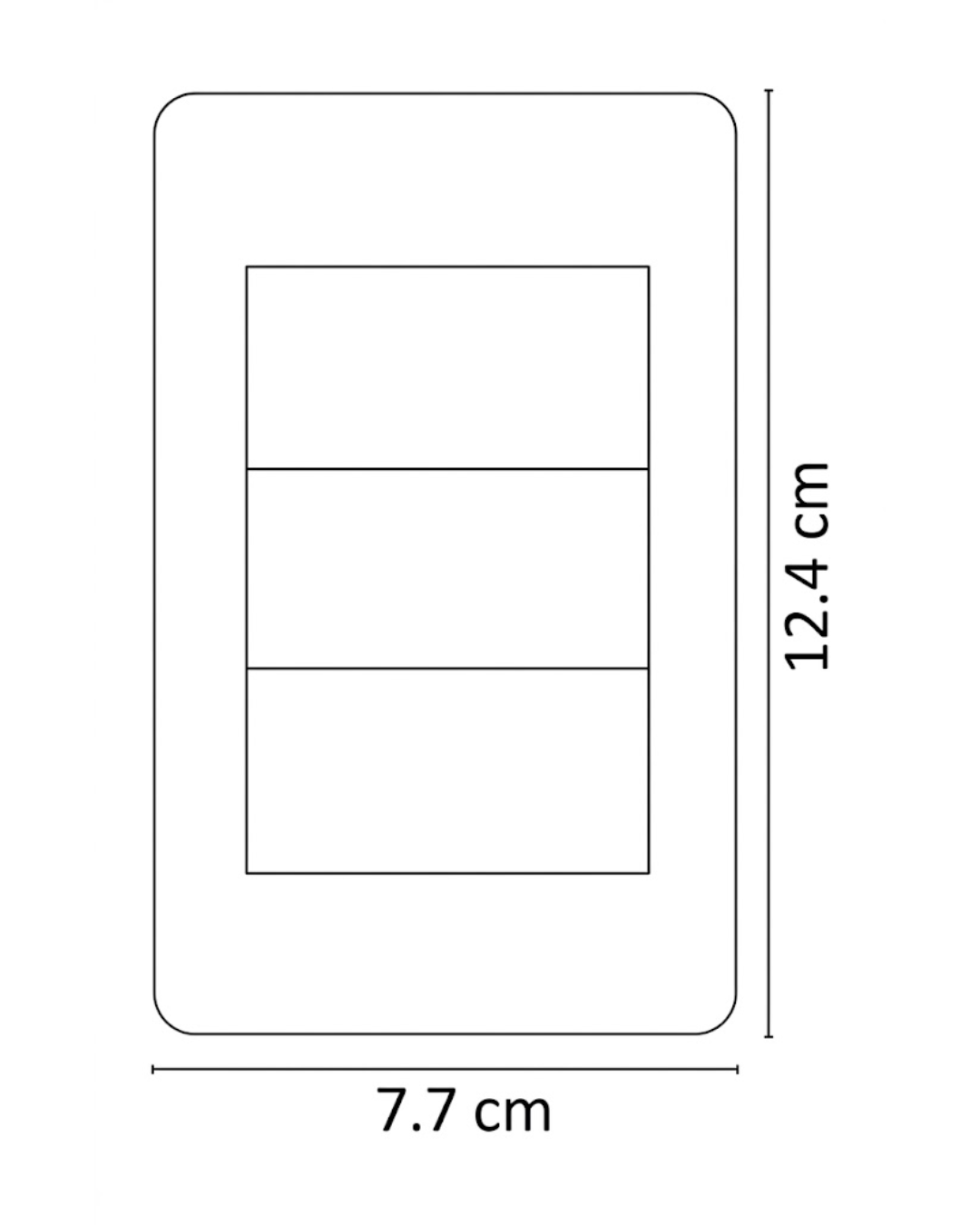 Placa Tapa Ciega de Acero Inoxidable Gris  -  ARTLITE