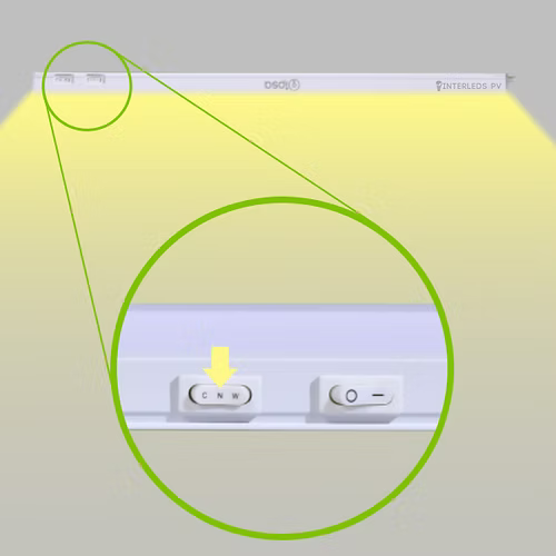 Lámpara Lineal LED 5W  Multitemperatura (3000K/4000K/6500K), Ultra Delgado, Conexión en Serie – 29.9 cm- IPSA