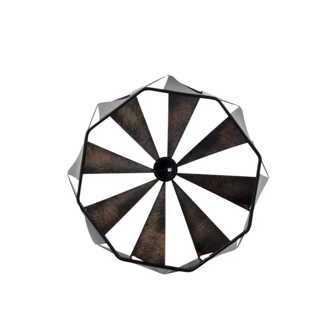 Lámpara de Techo Tipo Campana Negro con Interior Dorado – Modelo MX-CL7025/N/D | MAXXI