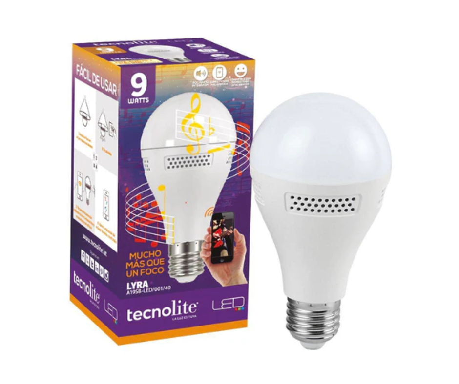 Foco Led A19 9W Smart 4000K E27 Lira 450 lúmenes -Tecnolite