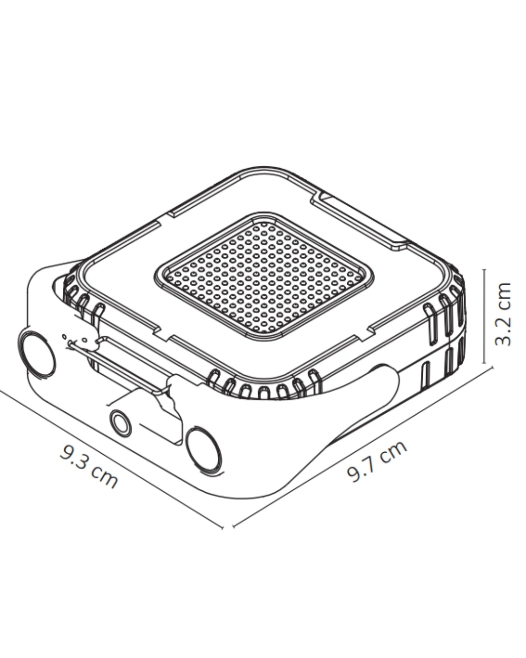Reflector LED Portátil 10W Dos Vistas USB, Ajustable 6500K/4000K/3000K y Luz Roja Lámpara Exterior, Iluminación LED Recargable  - WINLED