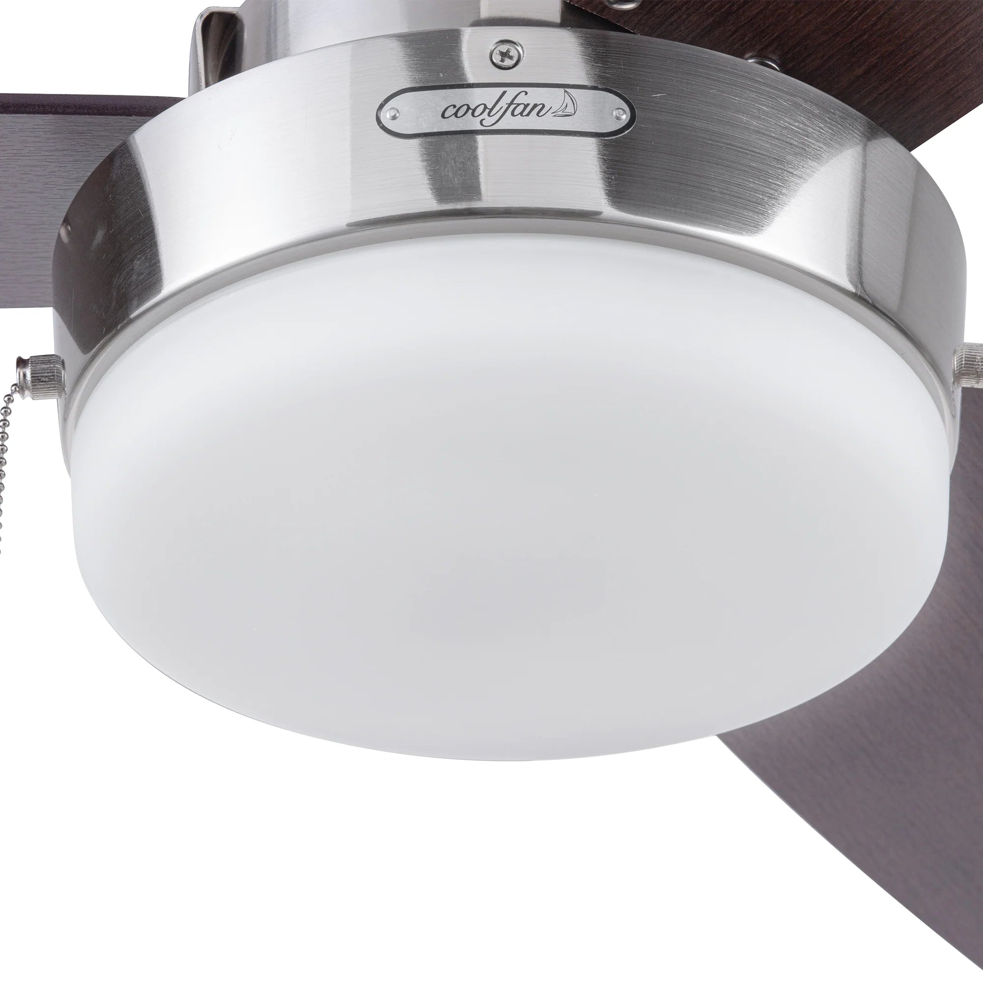 Ventilador de Techo Medina 52" 3 Aspas Roble Claro/Gris – Coolfan