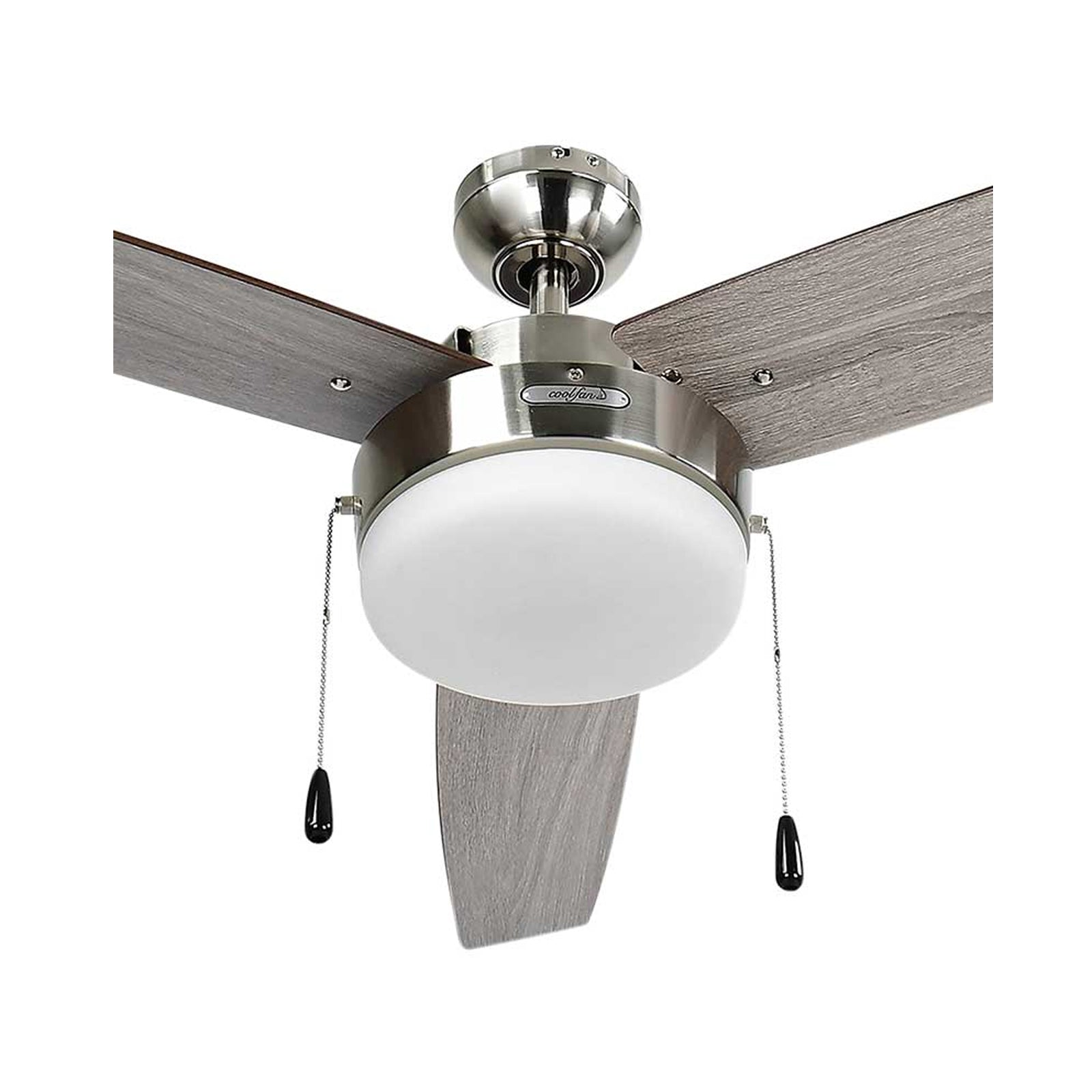 Ventilador de Techo Medina 52" 3 Aspas Roble Claro/Gris – Coolfan