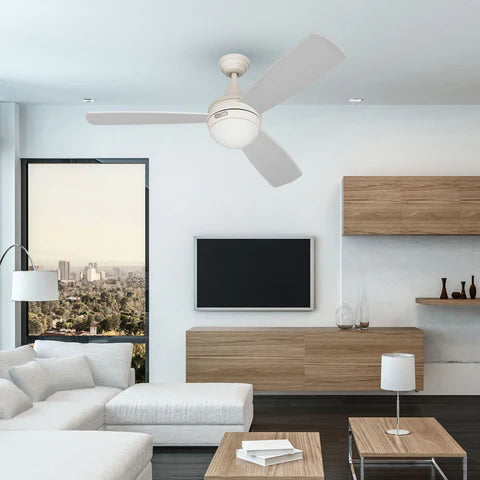 Ventilador de Techo Barlovento 52" Blanco con Luz – Coolfan