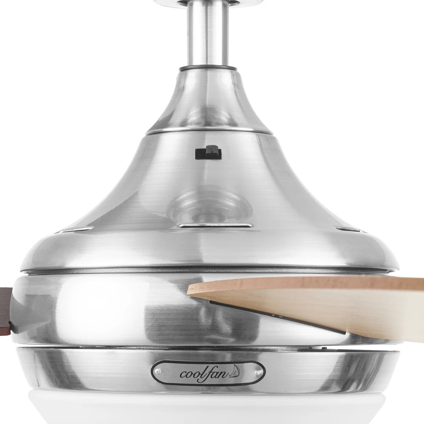 Ventilador de Techo Barlovento 52" Níquel 1 Luz 3 Aspas - Coolfan