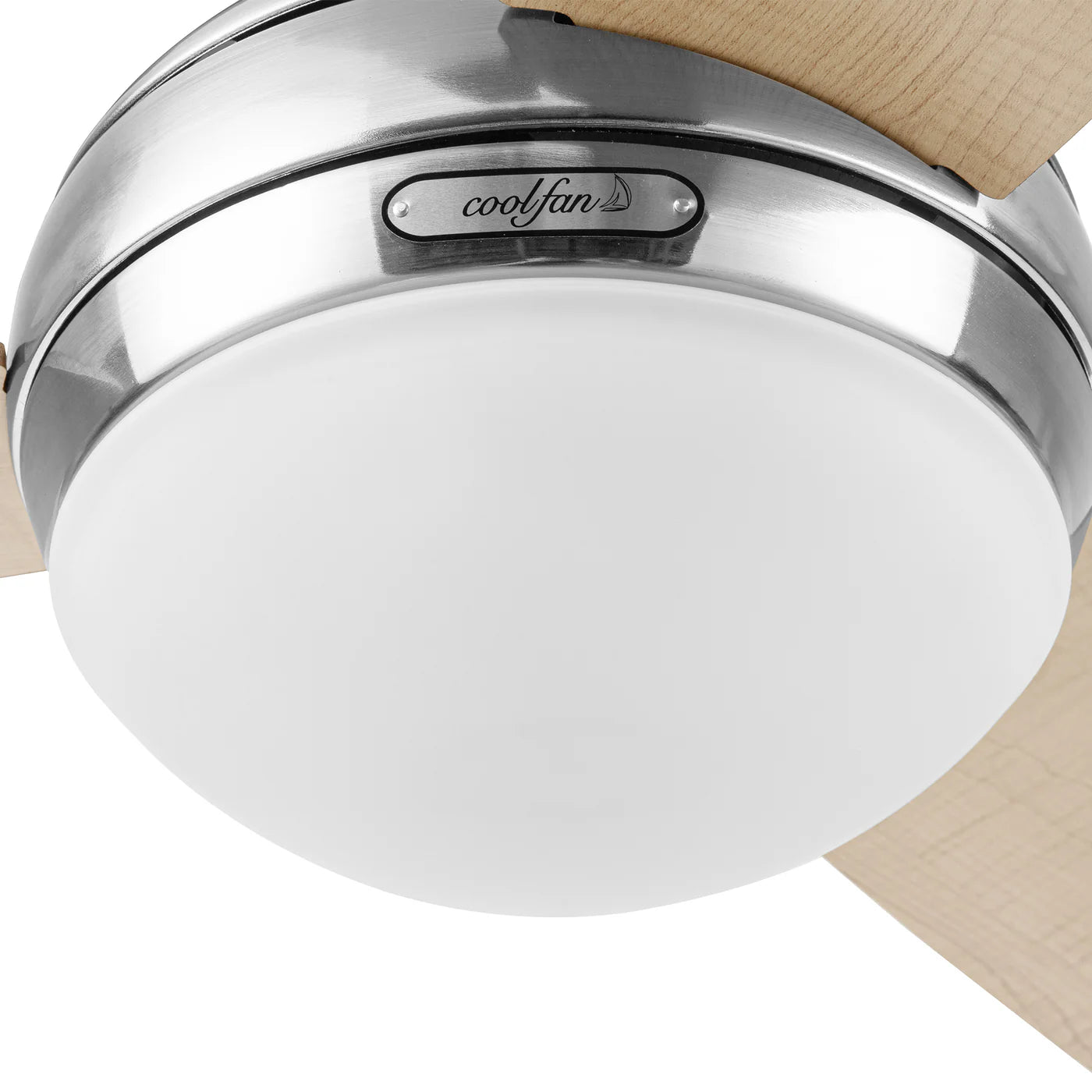 Ventilador de Techo Barlovento 52" Níquel 1 Luz 3 Aspas - Coolfan