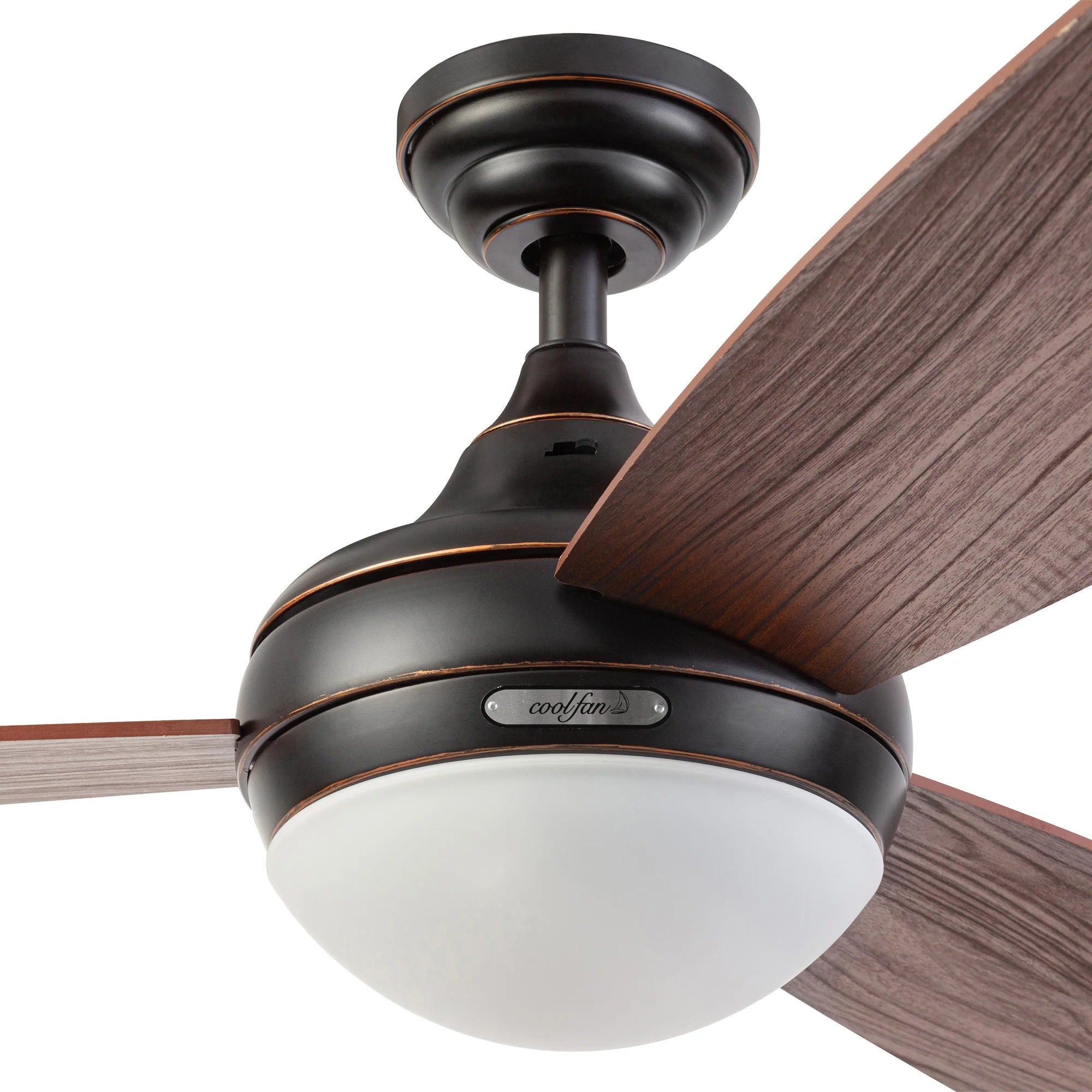 Ventilador de Techo Barlovento 52" Bronce con Luz – Coolfan