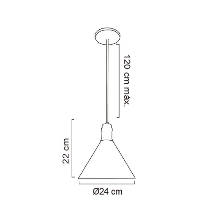 Luminario Colgante: Elegancia Industrial en Metal Negro y Copo Satín - MAXXI