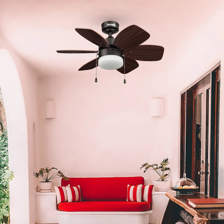 Ventilador de Techo Lombardo 30" con Luz 6 Aspas – Coolfan