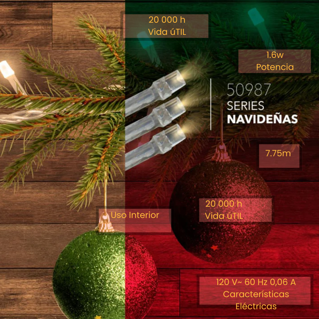 Serie Navideña Decorativa 50987 Luz Cálida  –  PHILCO