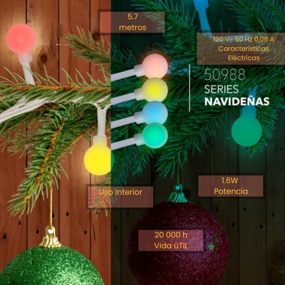 Serie Navideña Decorativa  50988 – Multicolor –  PHILCO