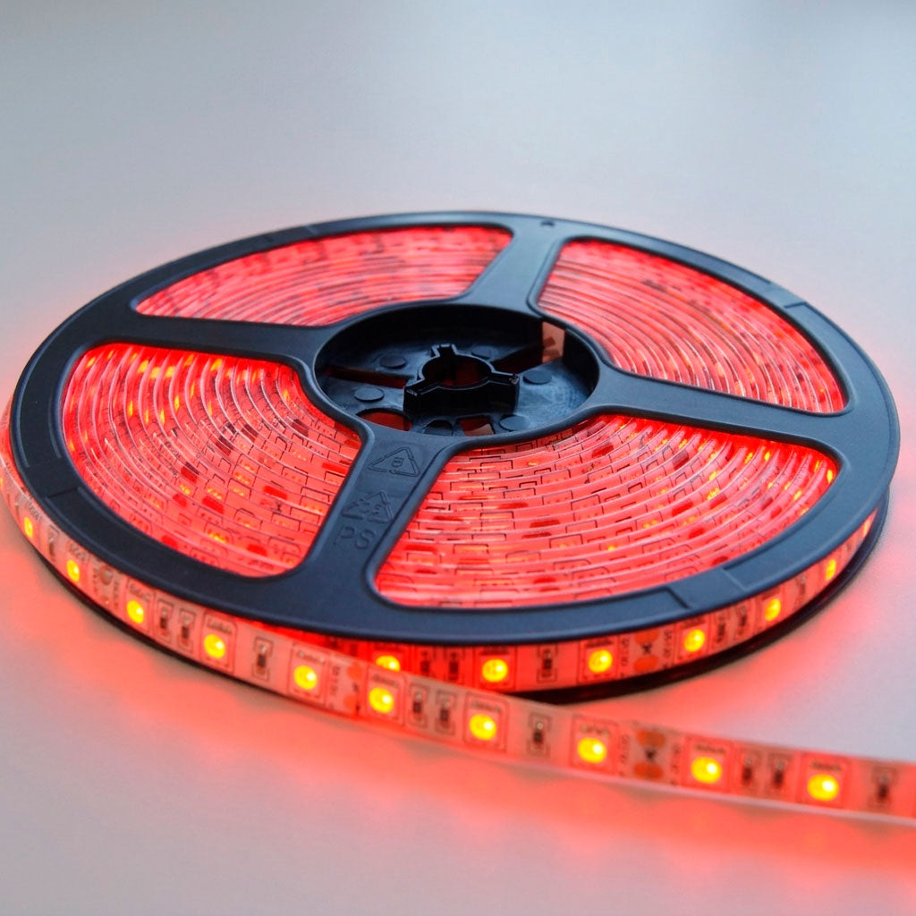 Tira LED de Exterior de Manguera Luz Roja 5050 60 LEDs por Metro con Driver 5 Metros 40W - PHILCO