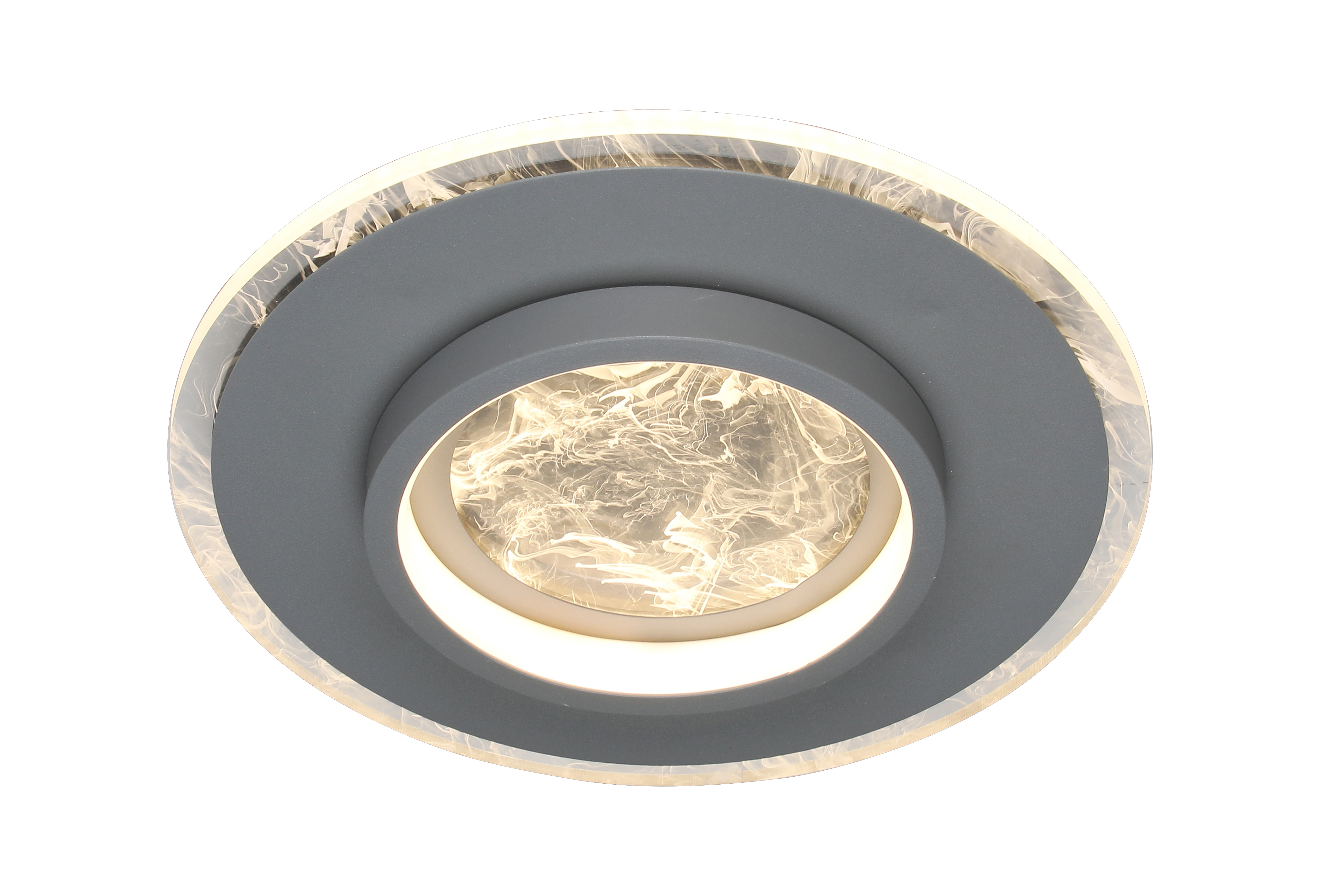 Lámpara Decorativa Interior  LED Plafón Gris 27W con Control - Comercial 2G