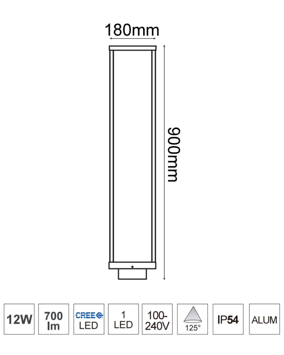 Lámpara Exterior CAGE 12W 3000K IP54 –  ASTROLED