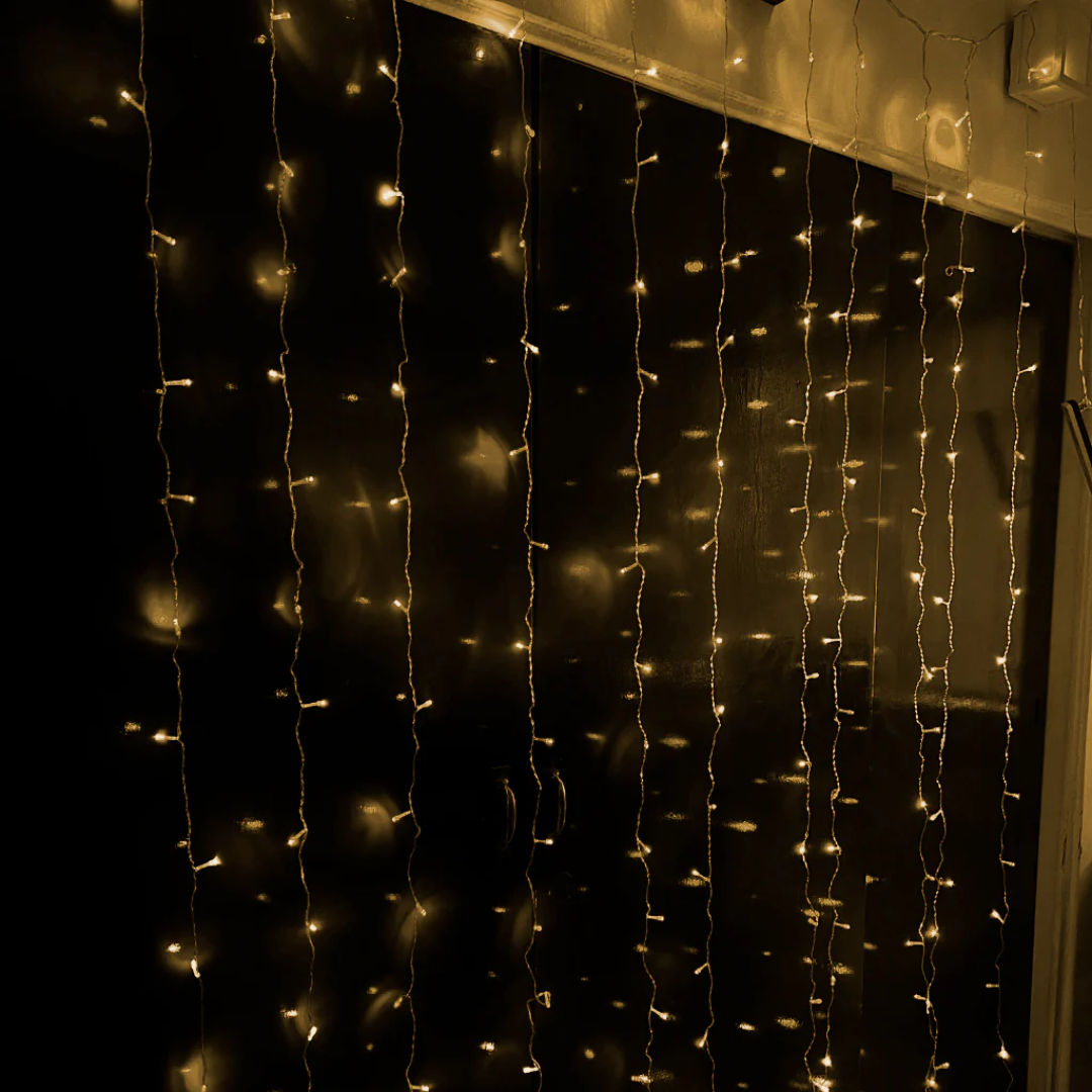 Serie de Luces Navideñas LED Tipo Cascada 4.7 m – Blanca y Ámbar - PHILCO