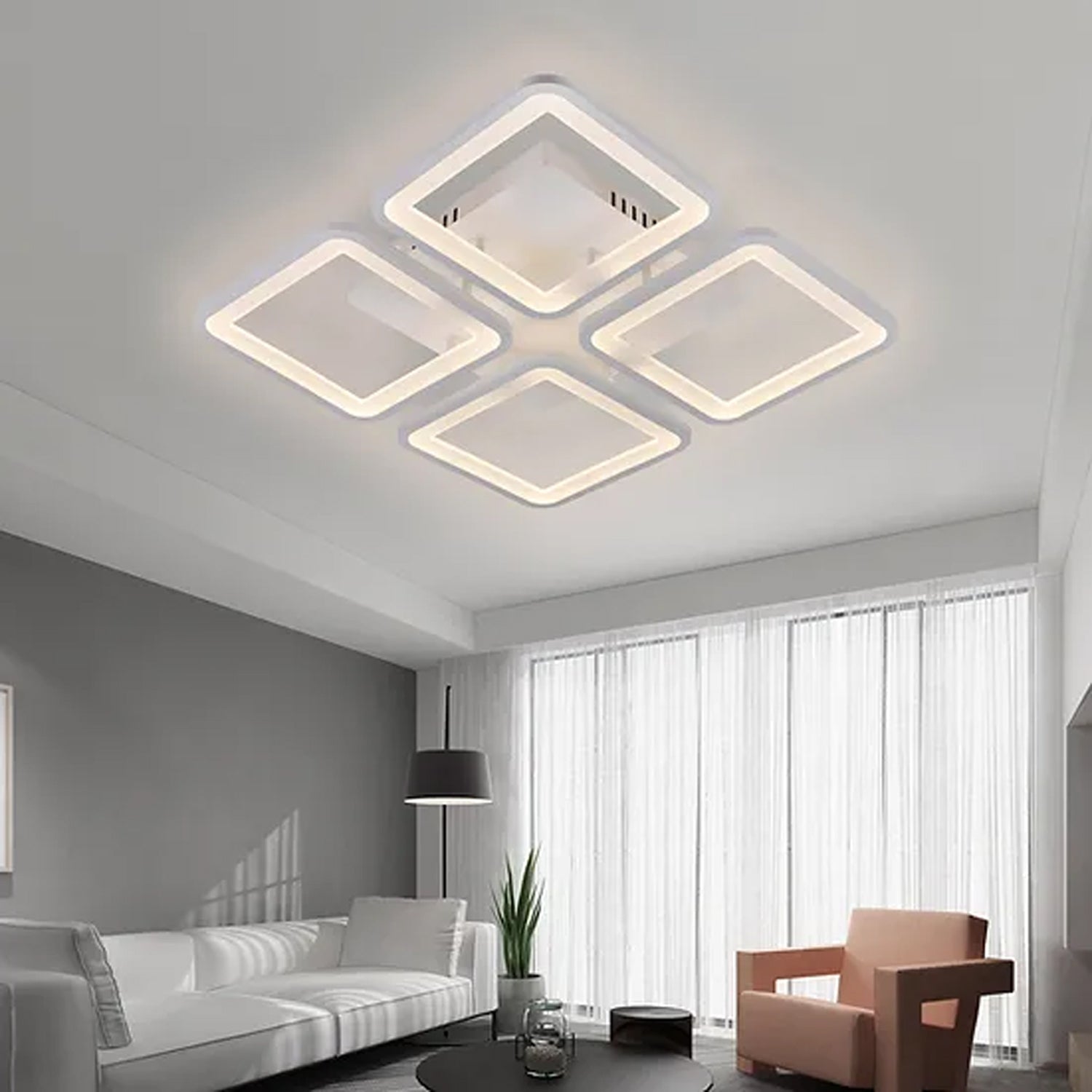 Lámpara de Techo Blanco LED 3 Tonos con Control Dimmer - Luxica