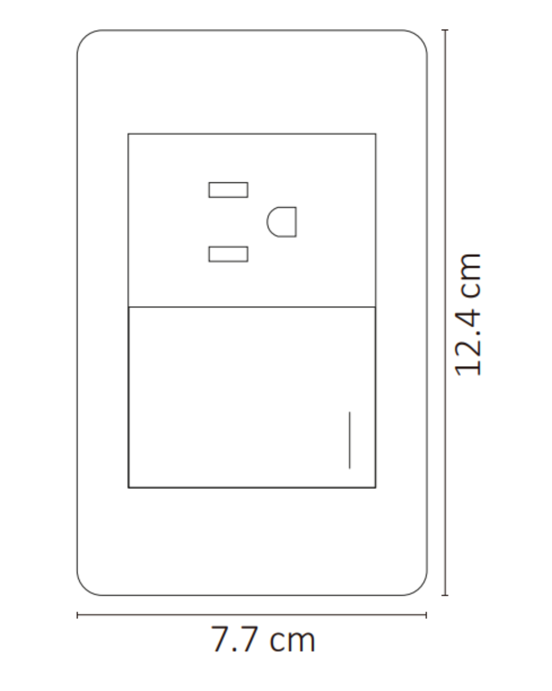 Placa con Contacto y Apagador Sencillo 127/250V - ARTLITE