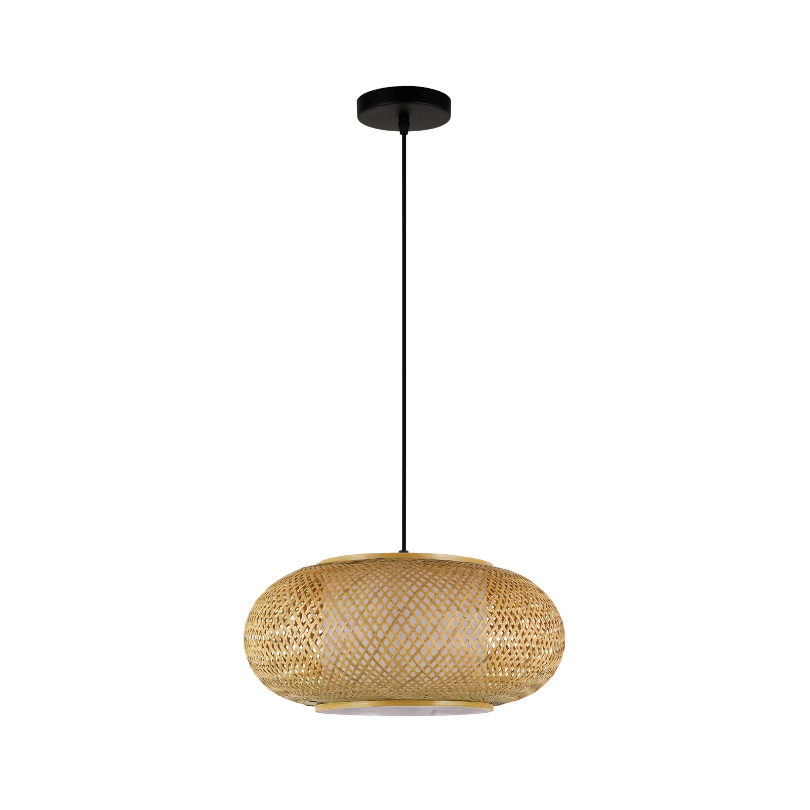 Lámpara Colgante Ovalada Ratan 40W - 2G