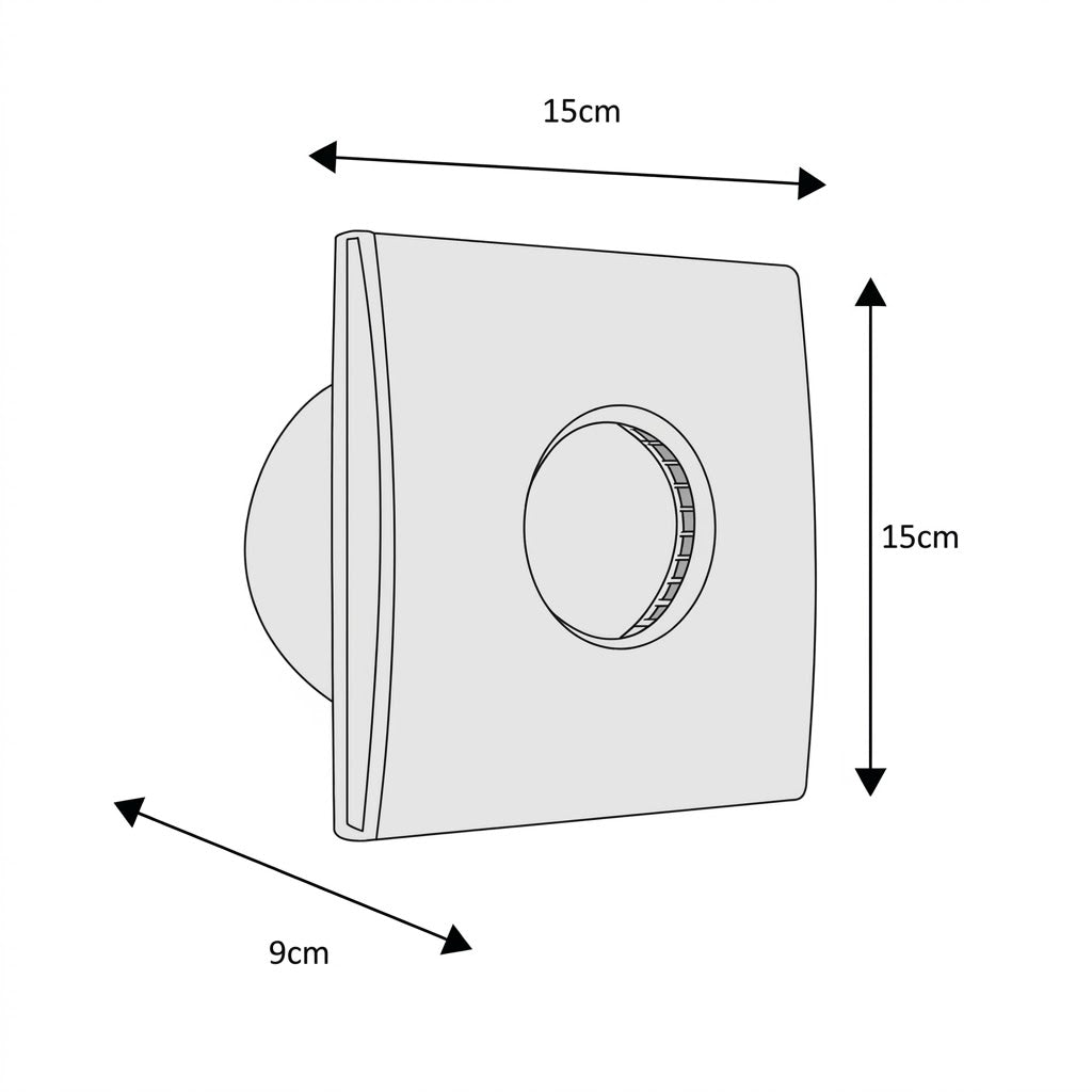 Extractor de Aire de 4 Pulgadas para Baño en Acero Inoxidable - ESTÉVEZ