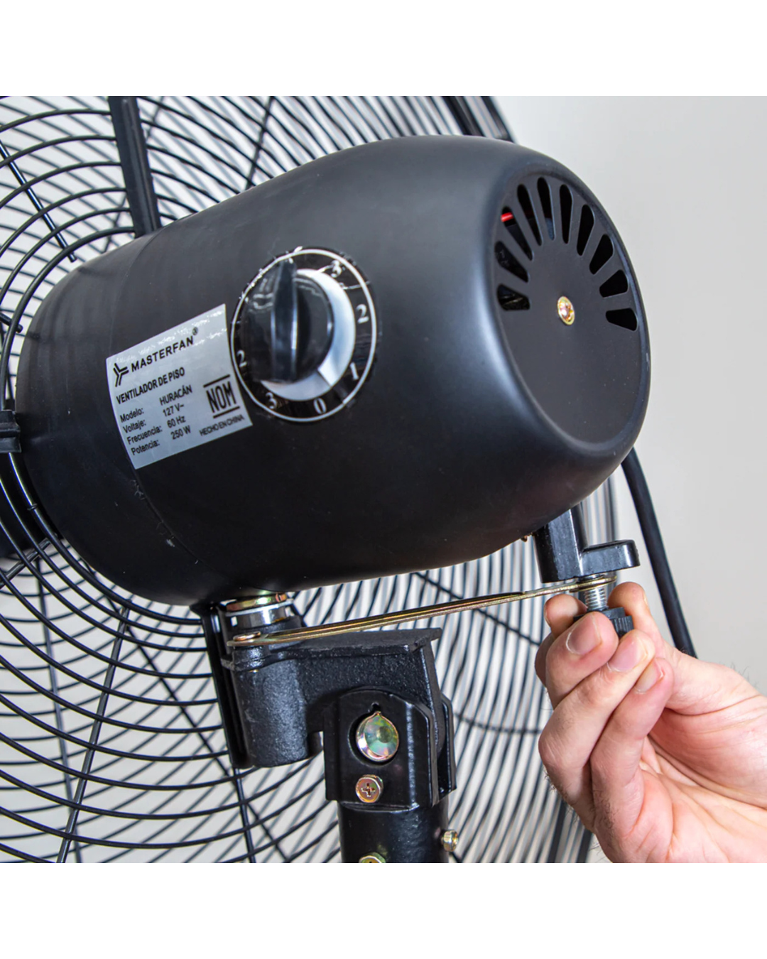 Ventilador de Pared Industrial 30" 2 Aspas 3 Velocidades con Control Integrado 250W Negro - MASTERFAN