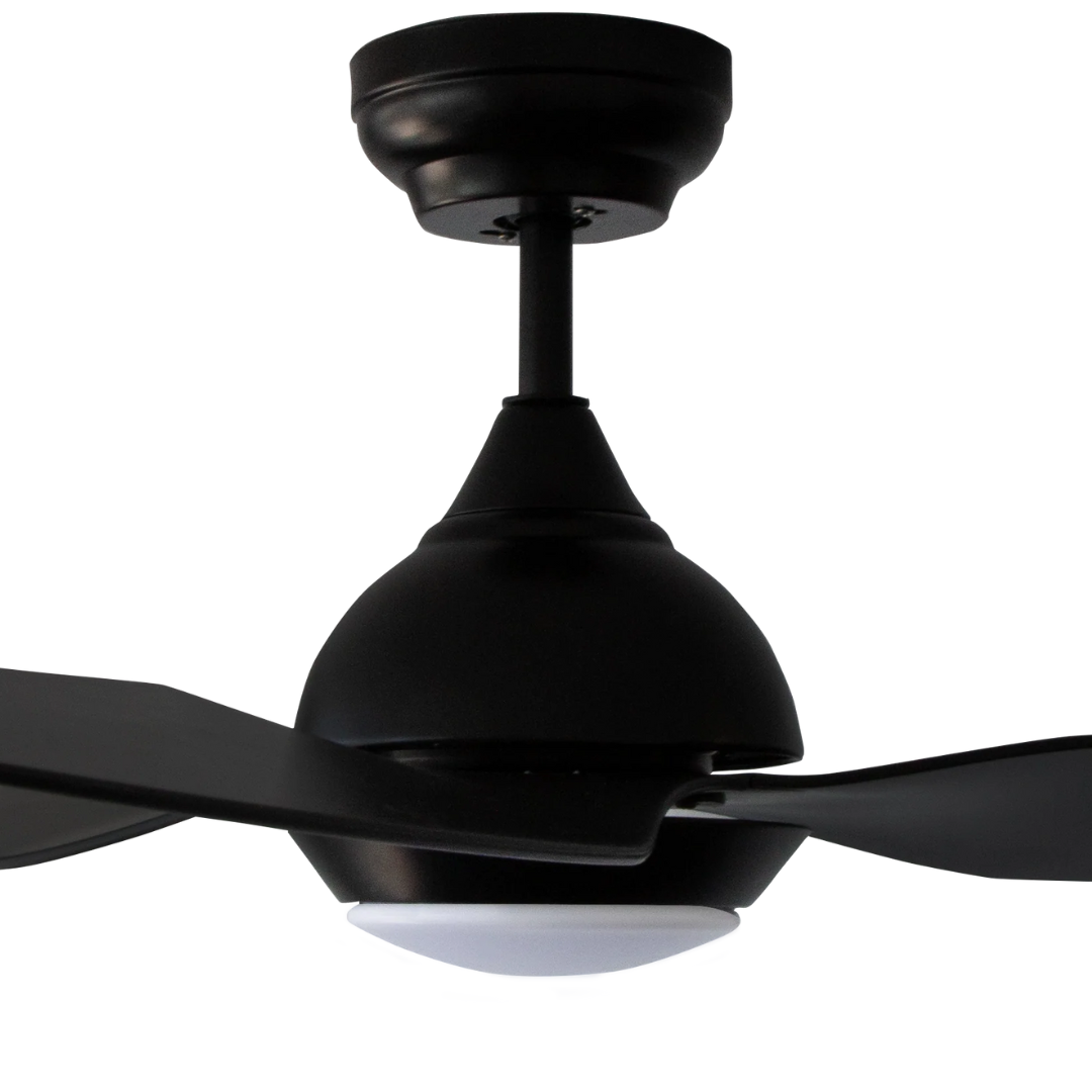 Ventilador de Techo Atlantis 50" con Luz 3 Aspas Negro – Masterfan