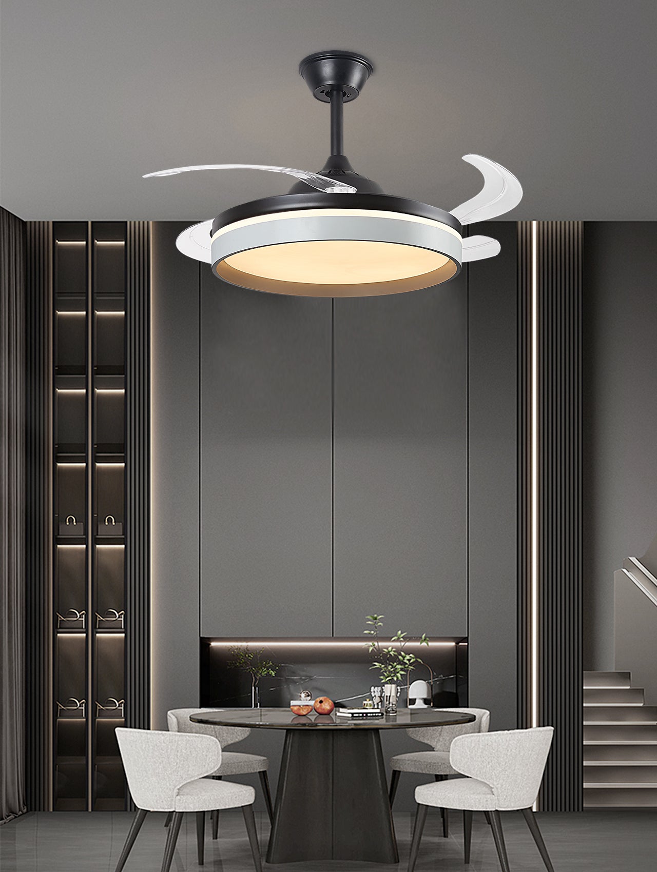 Ventilador Falcon LED 6 Velocidades 4500LM 75W Negro 85-265V -   LUXICA