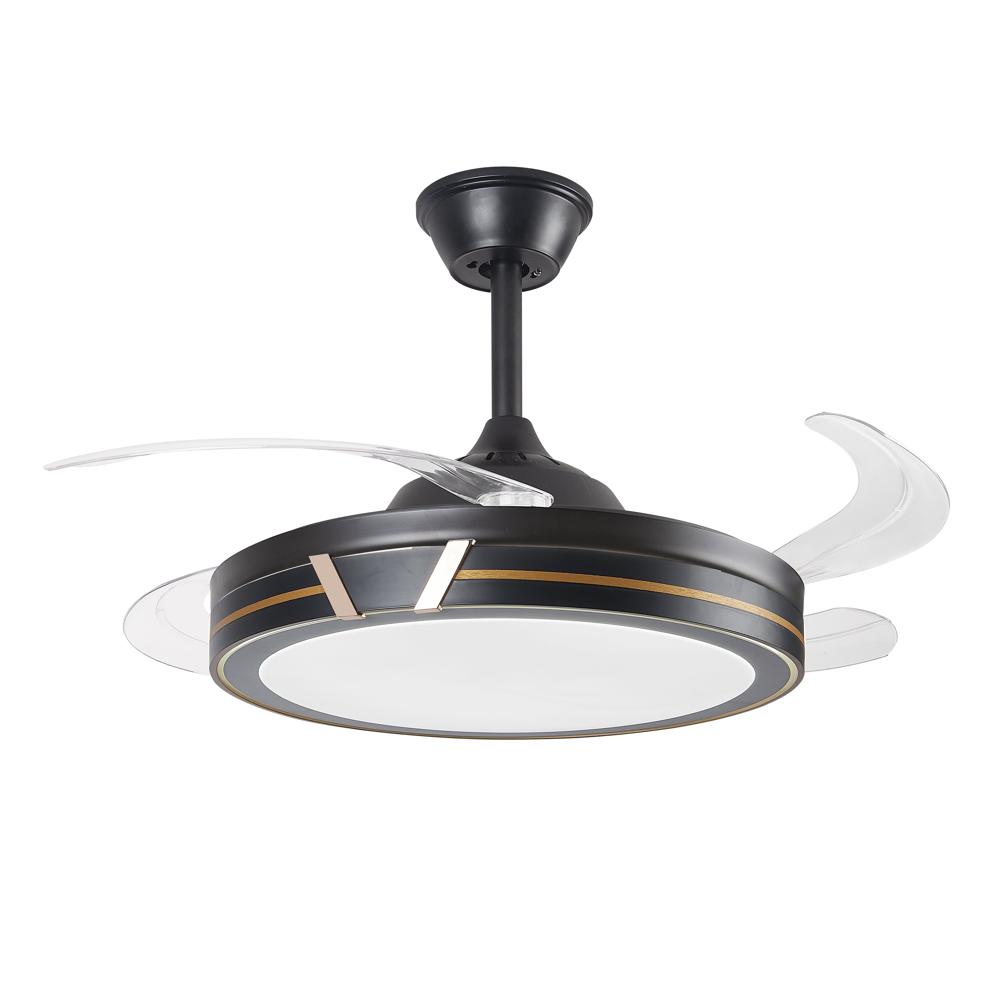 Ventilador Vold 6 Velocidades 4500LM 75W 85-265V Negro y Dorado – LUXICA