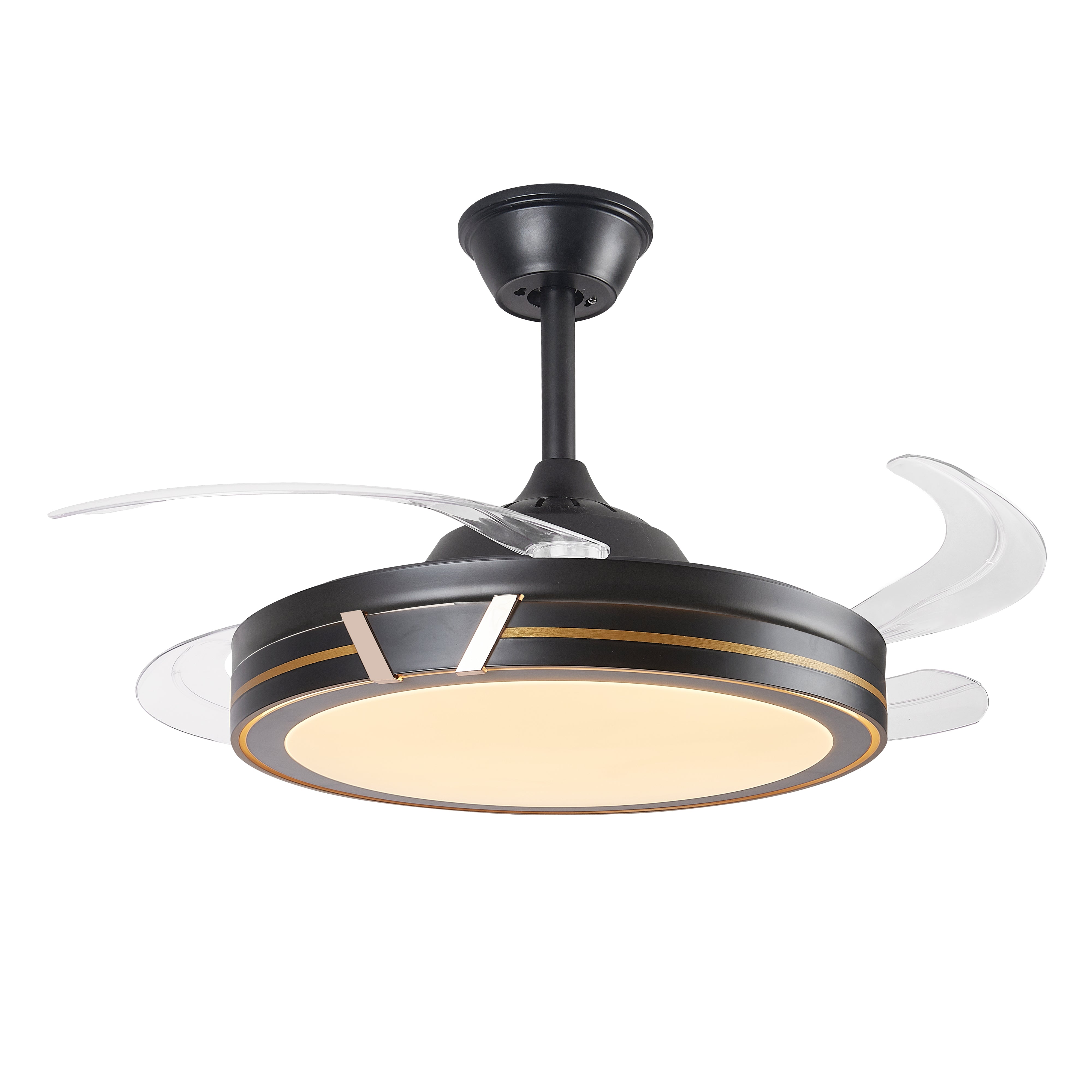 Ventilador Vold 6 Velocidades 4500LM 75W 85-265V Negro y Dorado – LUXICA