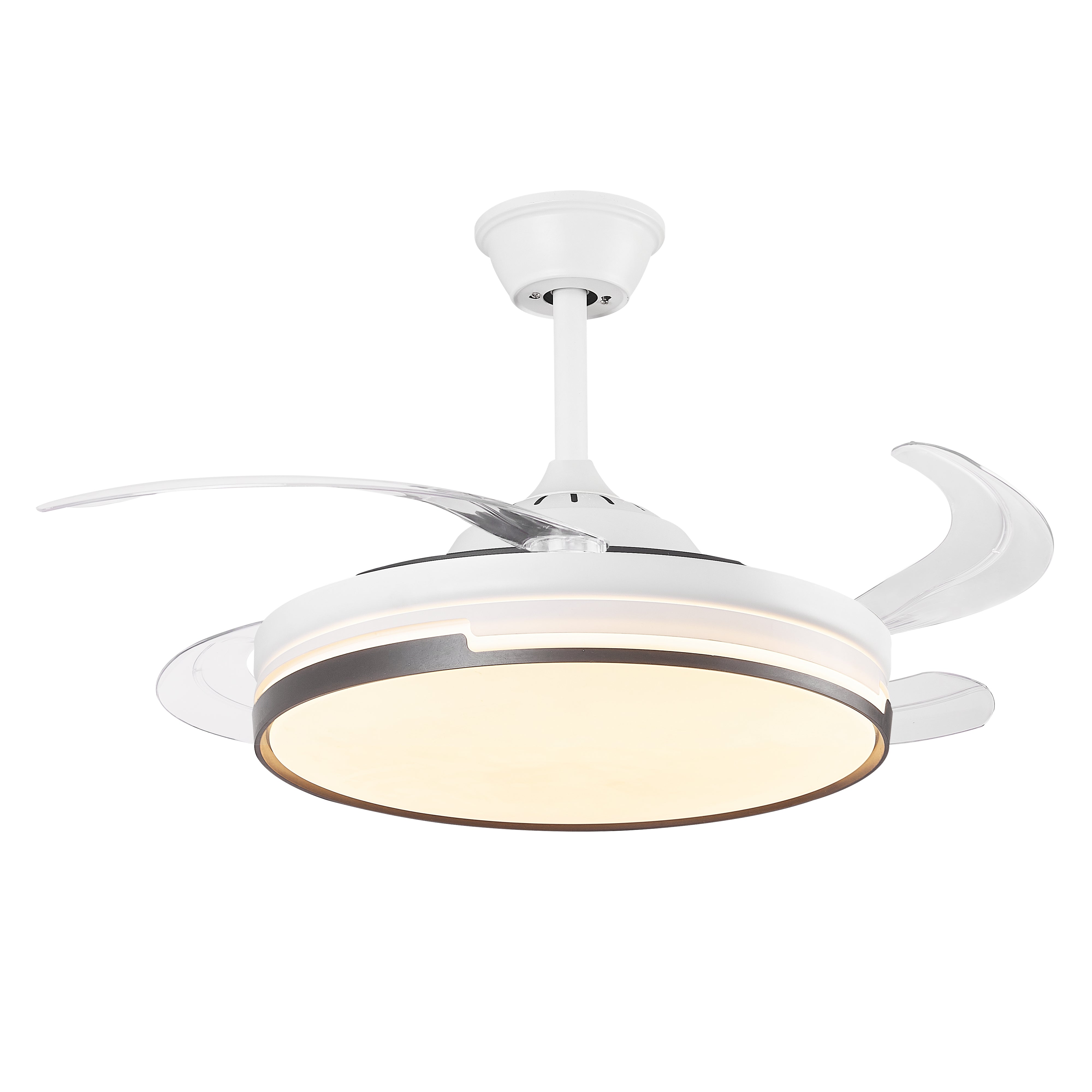 Ventilador Ziyo LED 6 Velocidades 4500LM 75W 85-265V Blanco – LUXICA