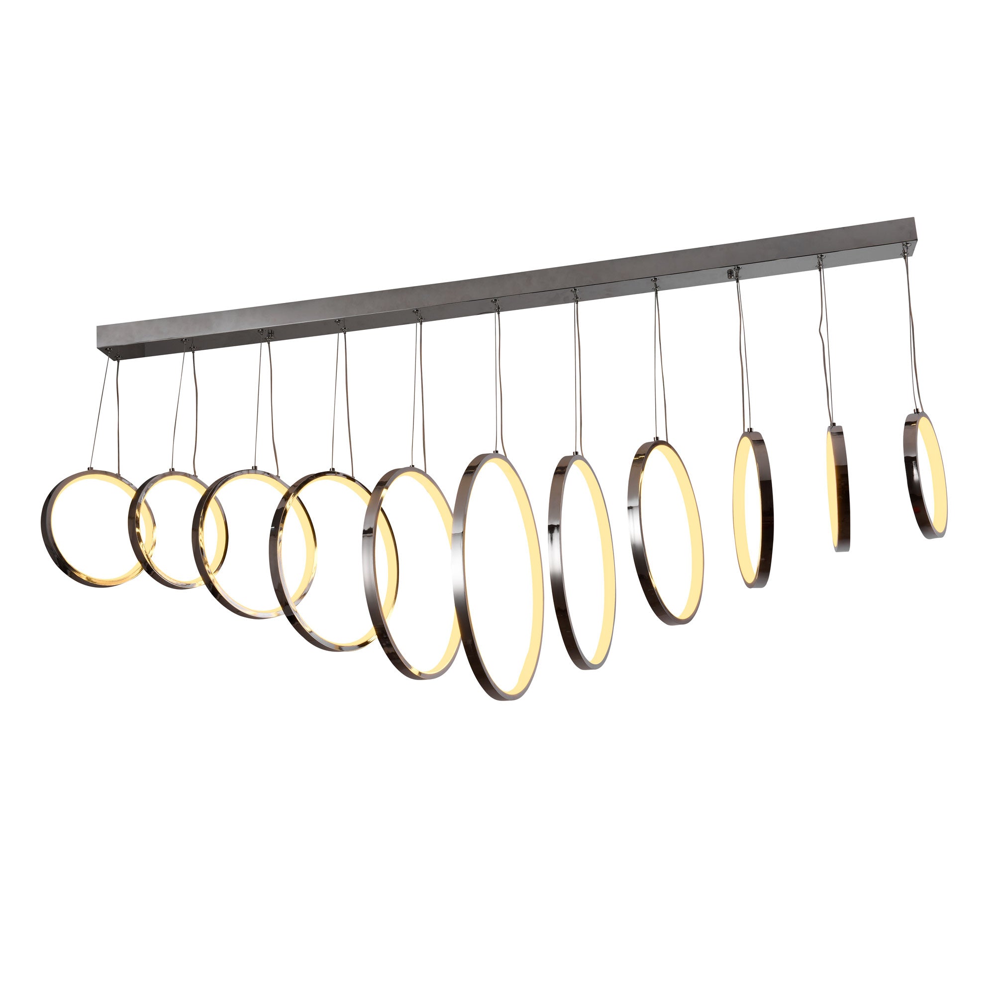 Lámpara Colgante LED Cromo Grecia 3 Tonos Control – Luxica