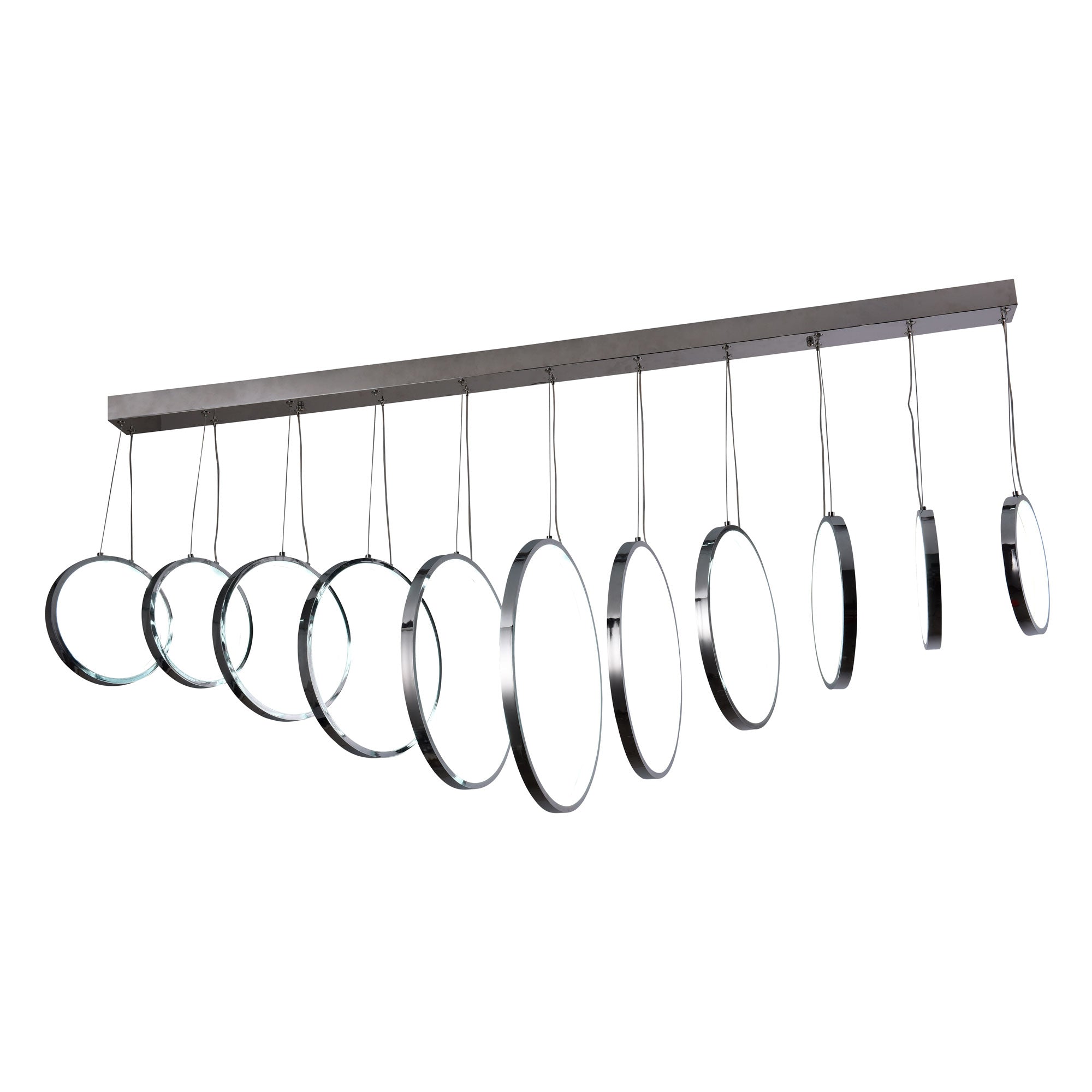 Lámpara Colgante LED Cromo Grecia 3 Tonos Control – Luxica