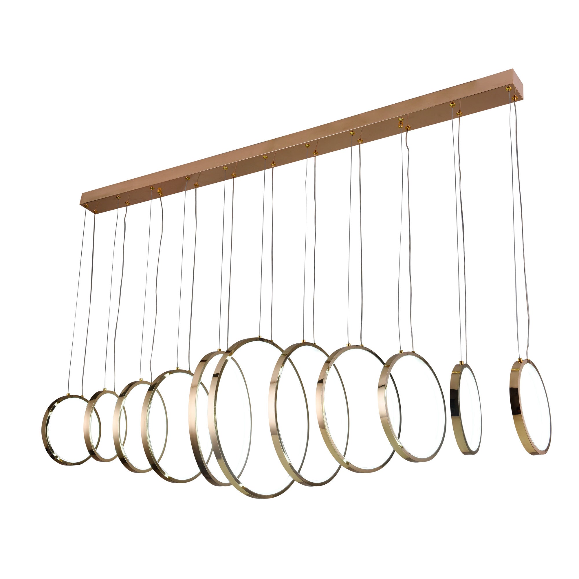 Lámpara Colgante LED Dorado Grecia 3 Tonos Control – Luxica