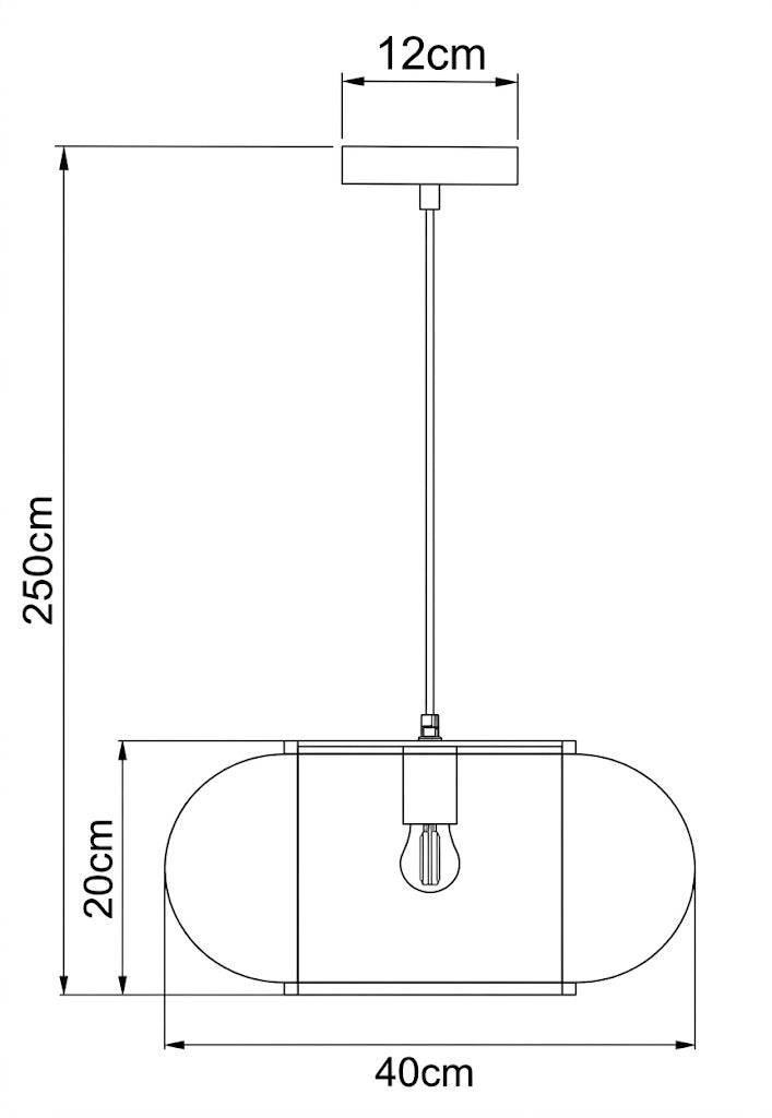 Lámpara Colgante de Rattan Acabado Ocre Base E26 - 2G